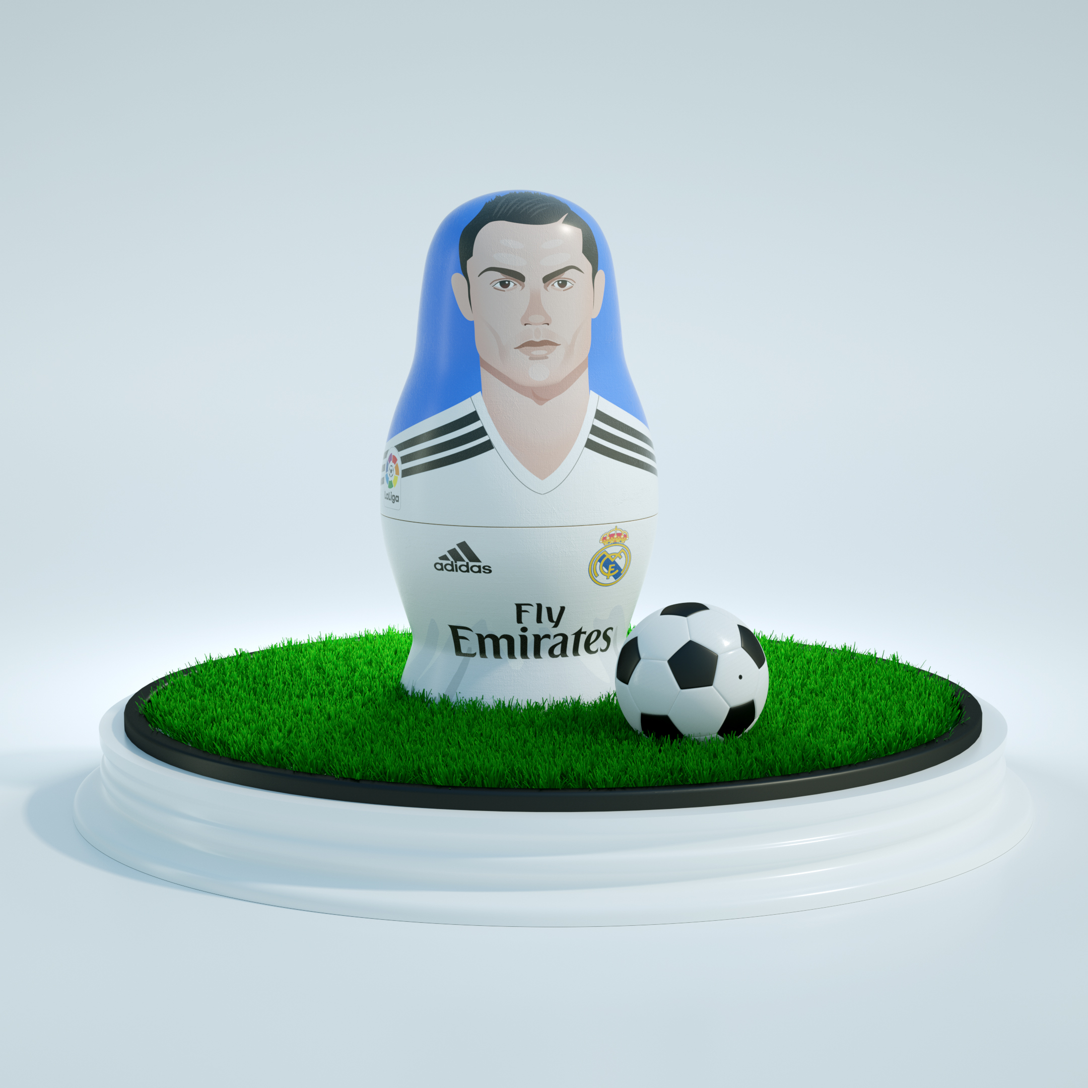 Matrioskas Doble La Liga Studio Capicua Cristiano Ronaldo Matriuskas CGI La Liga football players | Studio Capicua CGI Production