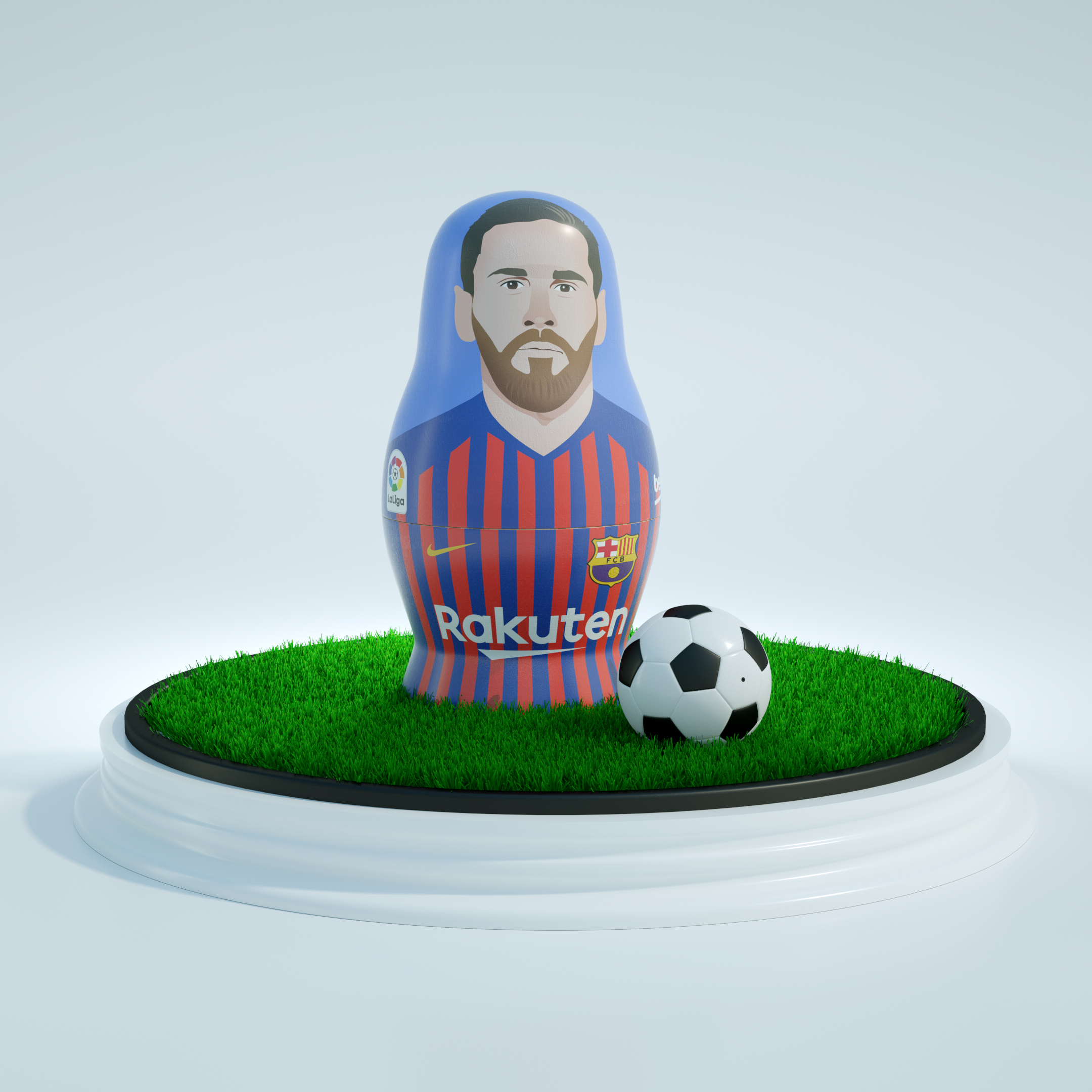 Matrioskas Doble La Liga Studio Capicua Messi Matriuskas CGI La Liga football players Messi