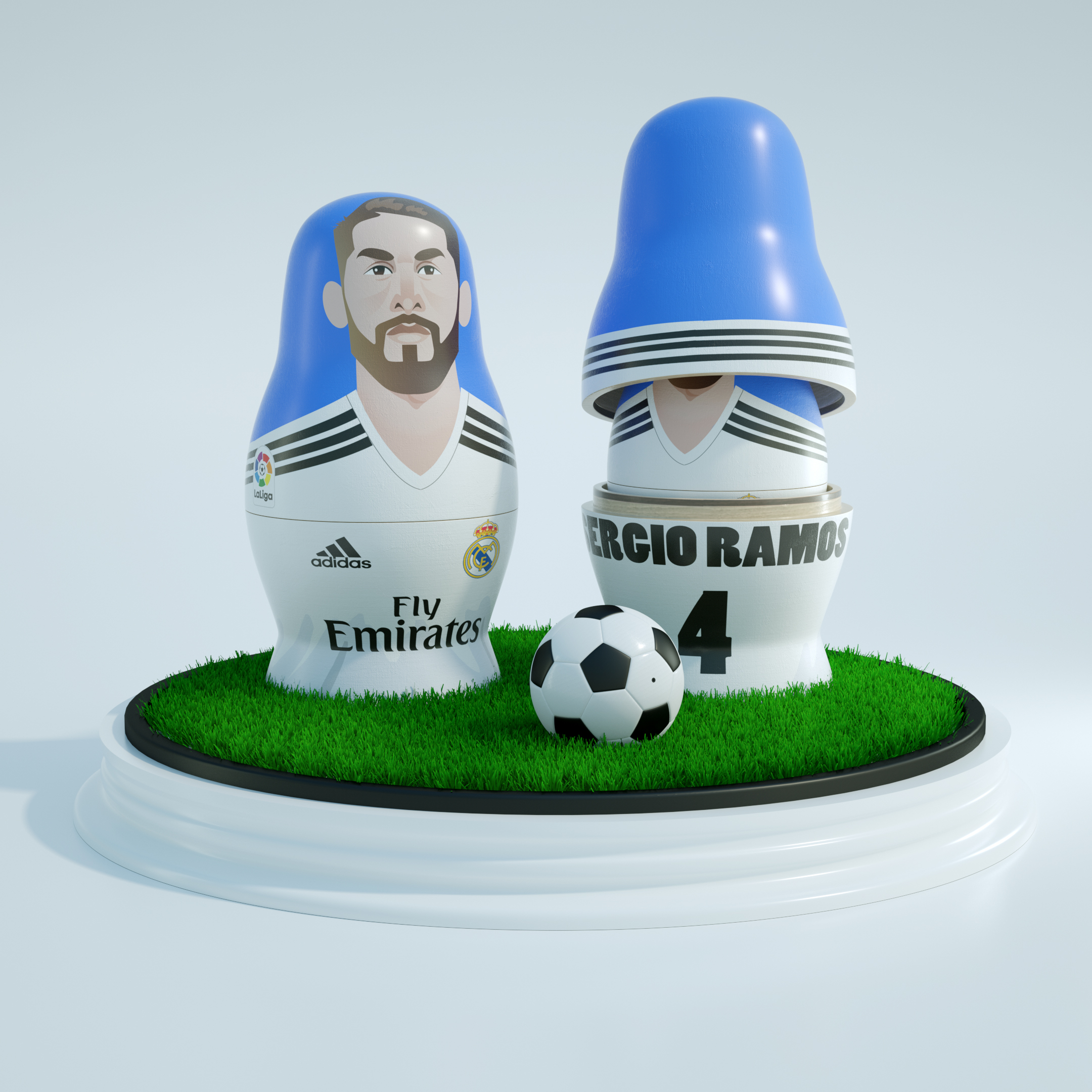 Matrioskas Doble La Liga Studio Capicua Sergio Ramos Matriuskas CGI La Liga football players