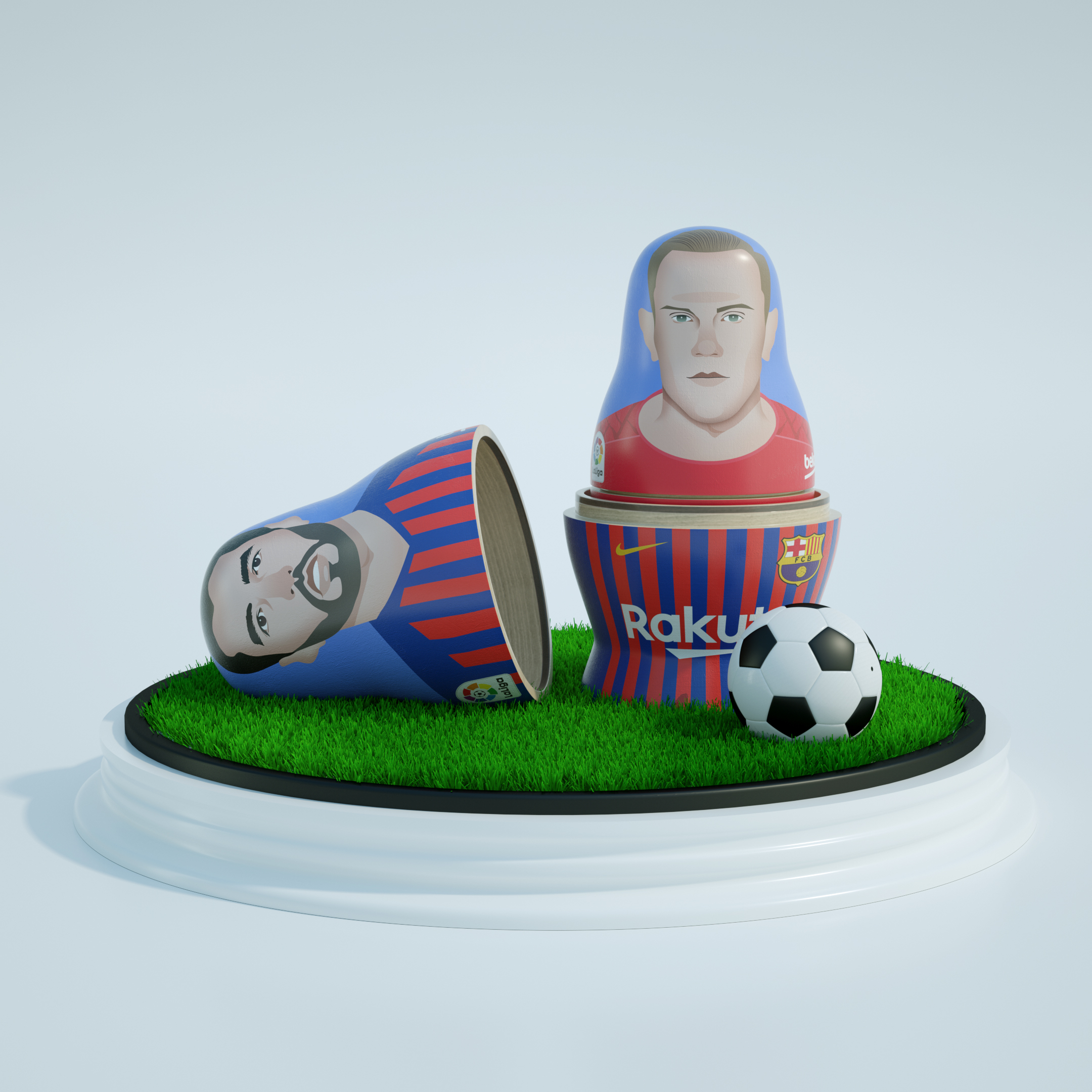 Matrioskas Doble La Liga Studio Capicua Ter Stegen Matriuskas CGI La Liga football players | Studio Capicua CGI Production